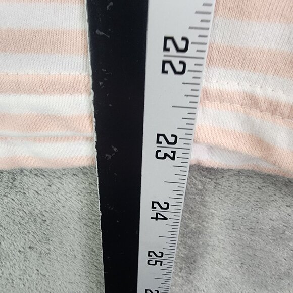 Womens The Tog Shop Jacket Full Zip Light Pink White Striped 3/4 Sleeve Size XL - Picture 7 of 8